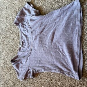 Free People Light Purple Short Sleeve Top